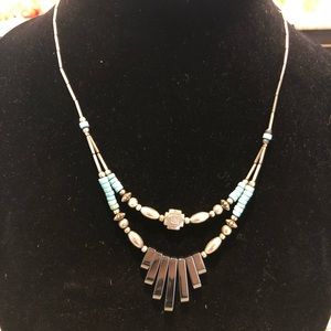 Cute silver and turquoise necklace